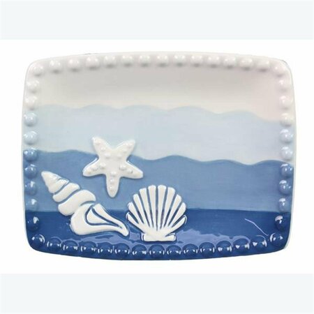 YOUNGS Ceramic Coastal Ombre Dish Plate 62021